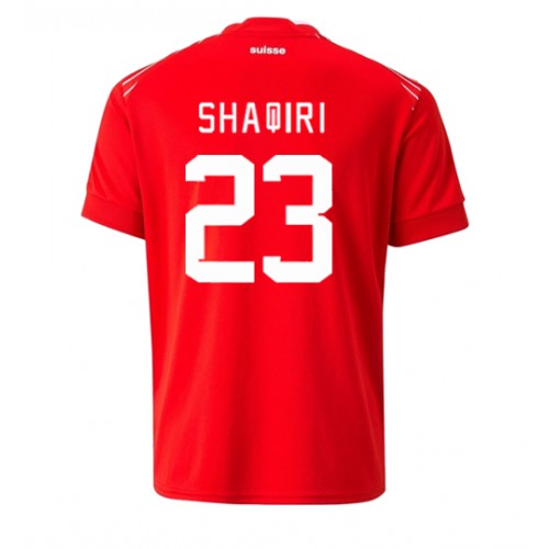 Sveits Xherdan Shaqiri #23 Hjemmedrakt VM 2022 Kortermet Sveits Xherdan Shaqiri #23 Hjemmedrakt VM 2022 Kortermet